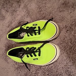 Neon Green Vans Size 7